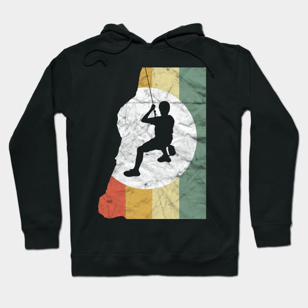 'Vintage Rock Mountain' Cool Climbing Mountain Hoodie by ourwackyhome